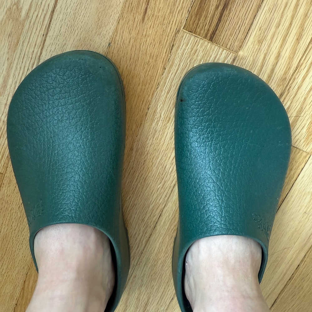 Birkenstock SuperBirki Dark Green Rubber Sole Clogs Size 40